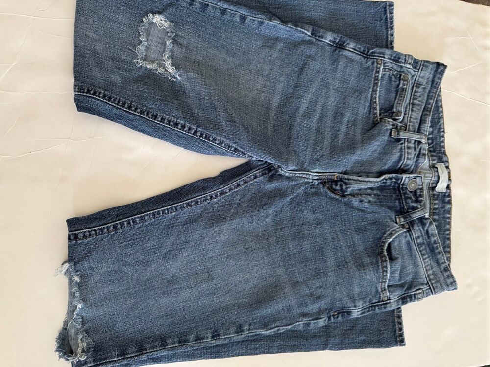 All Saints Women's Midrise Distressed Skinny Denim Jeans Blue Size 28